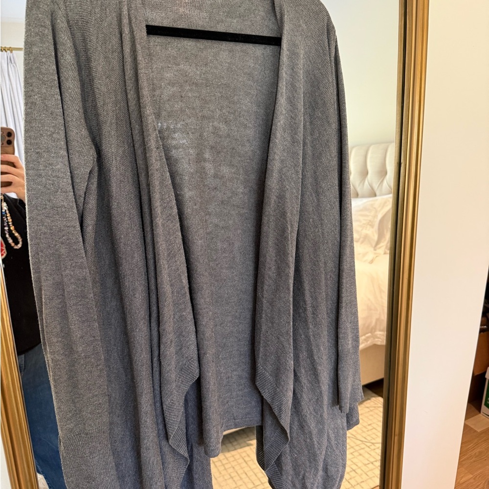 5/48 Charcoal Women's Draped Cardigan